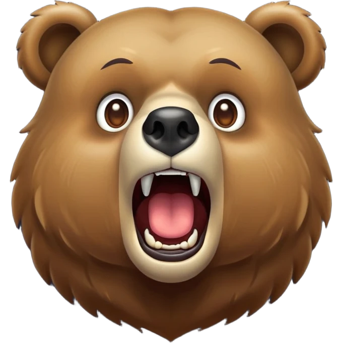 Bear being mindblown emoji