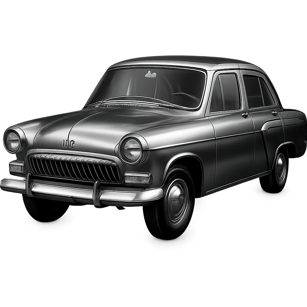 Soviet car, metal, shine emoji