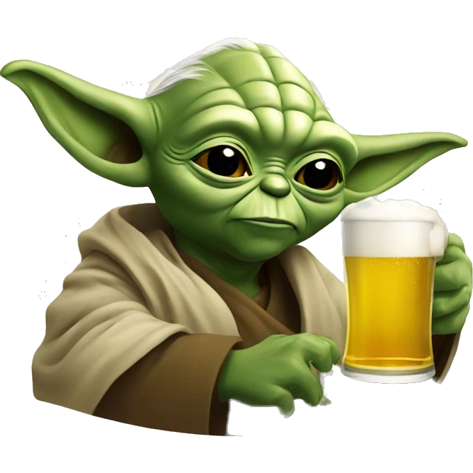 yoda drink a beer emoji