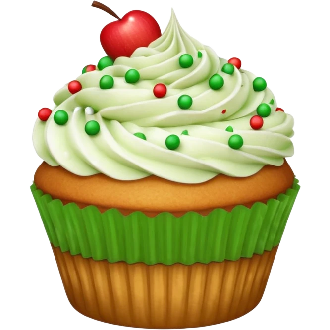 Apple cupcake emoji