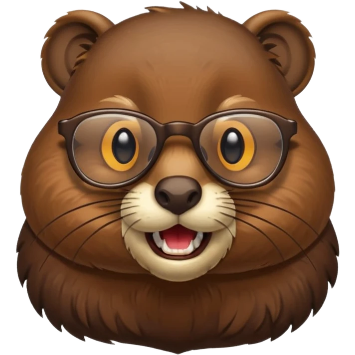 spectacled beaver emoji