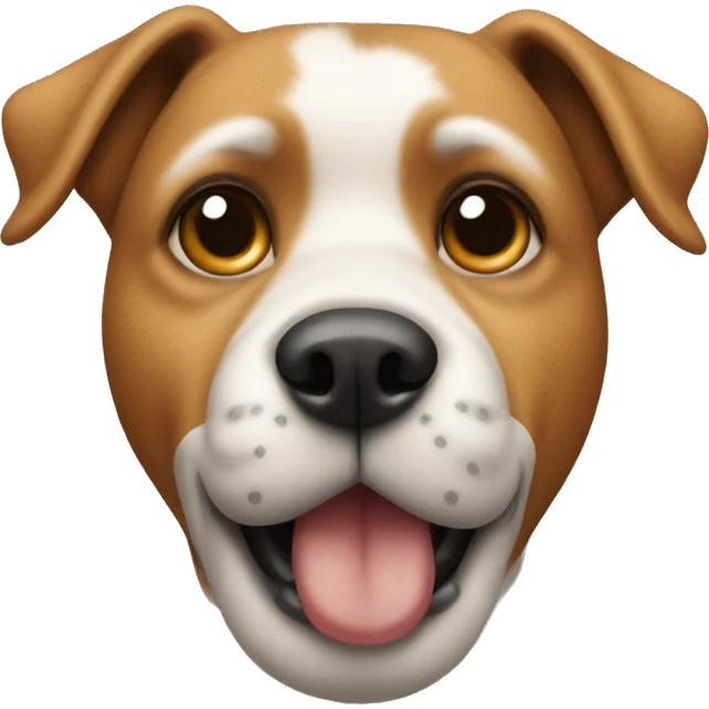 a dog whose nose resembles a pin emoji