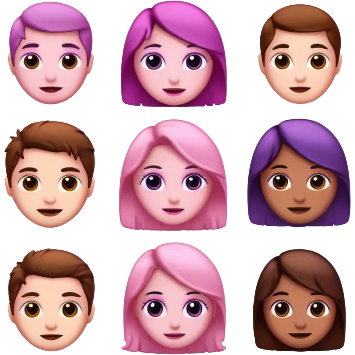 Twilight/autumn emojis using the color pink and brown emoji