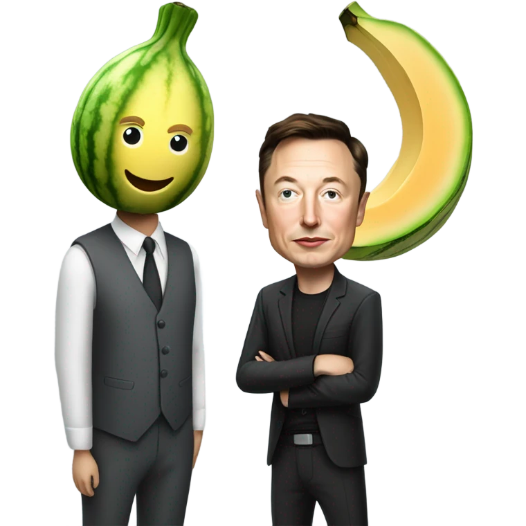 Melone mit elon musk emoji