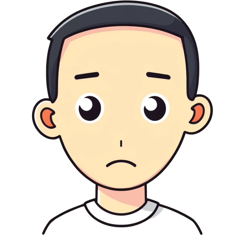 A person that is staring hard emoji