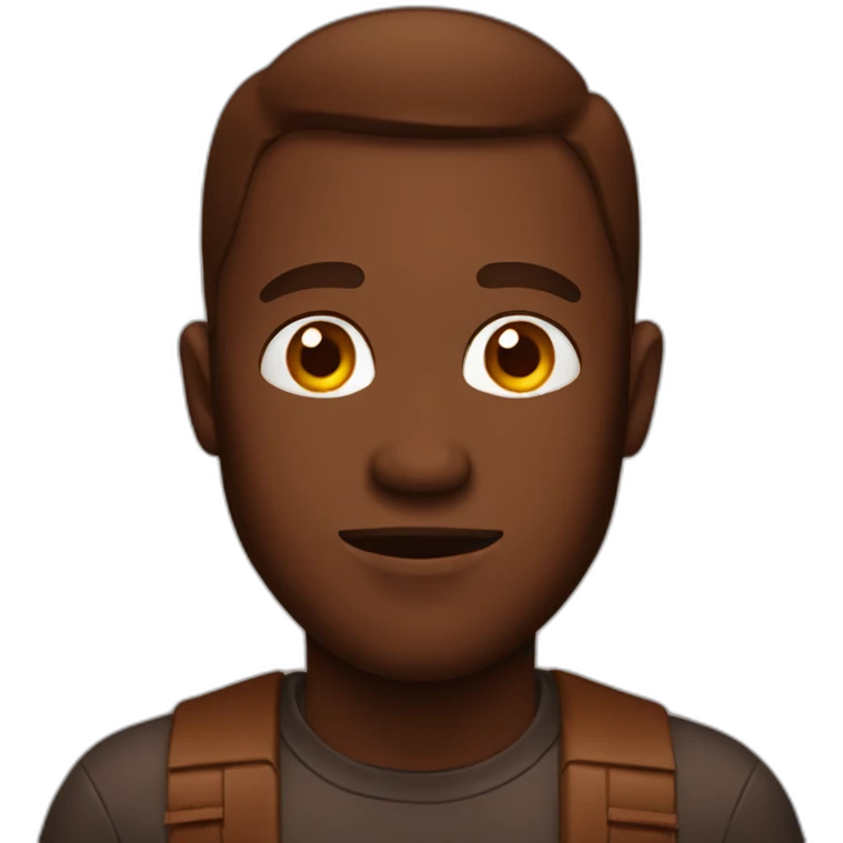 man with chocolate on his face emoji