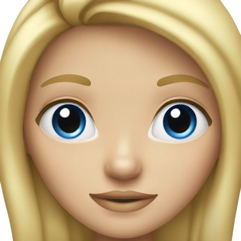 Blonde girl with blue eyes emoji