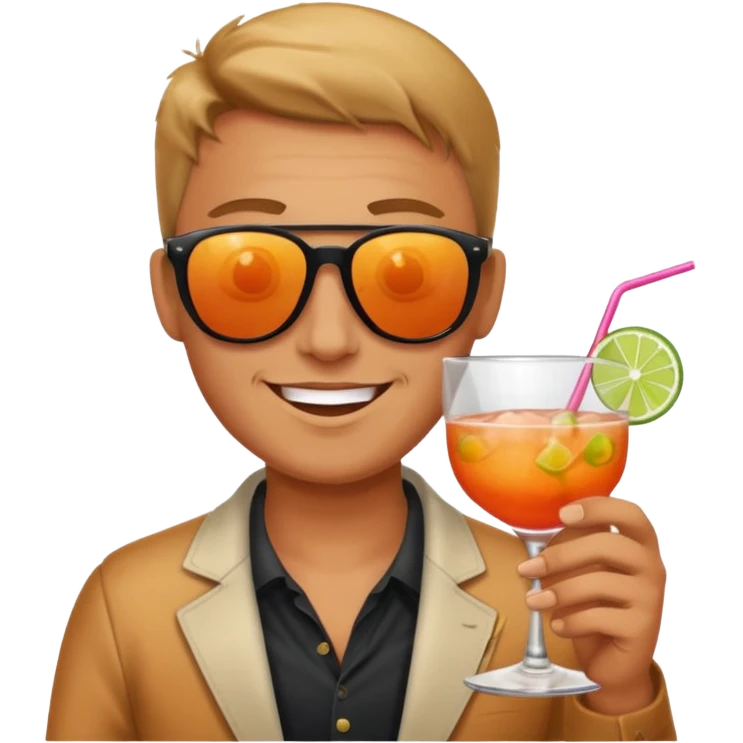 Happy on holiday emoji