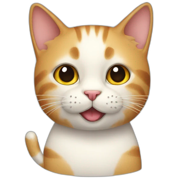 A cat with a chupachuppa  emoji