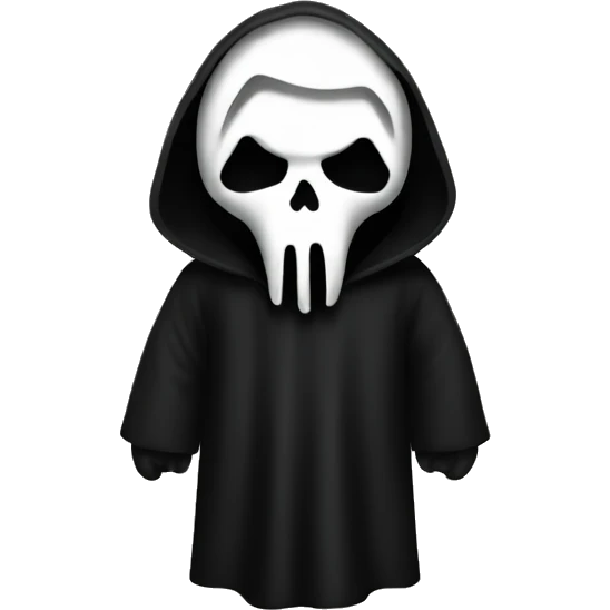  Ghostface wearing black emoji
