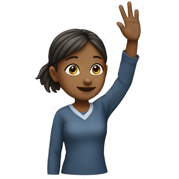 Girl raising hand emoji