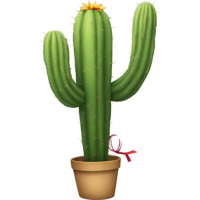 Cactus tied to a balloon emoji