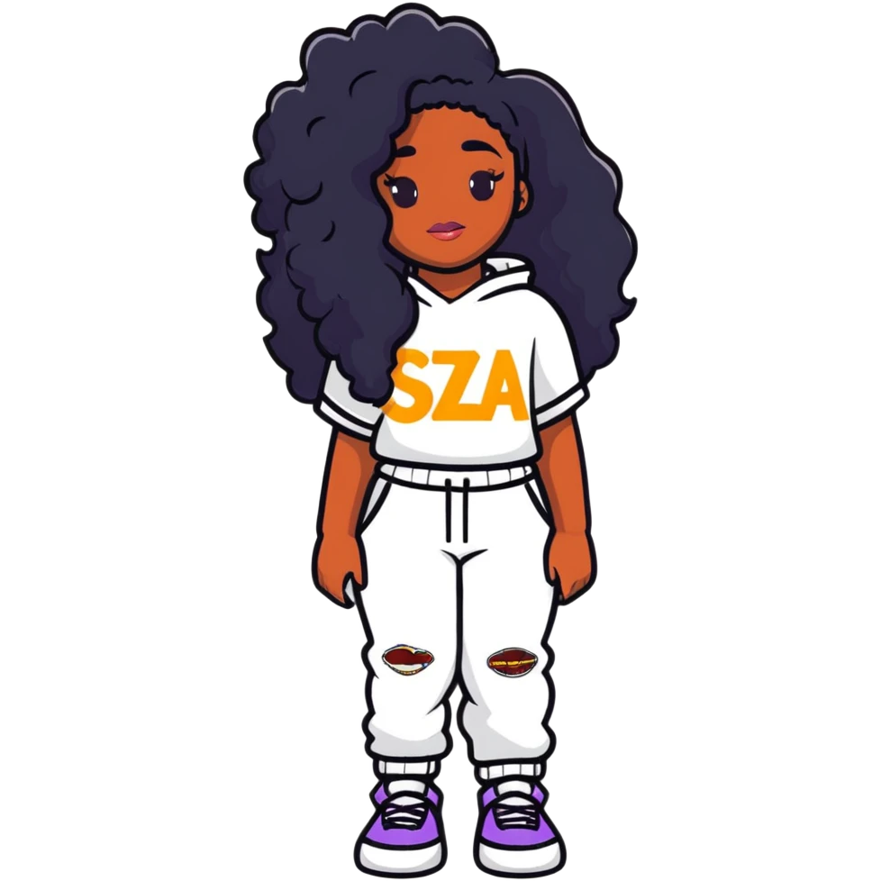 SZA with her signature style and fashion emoji