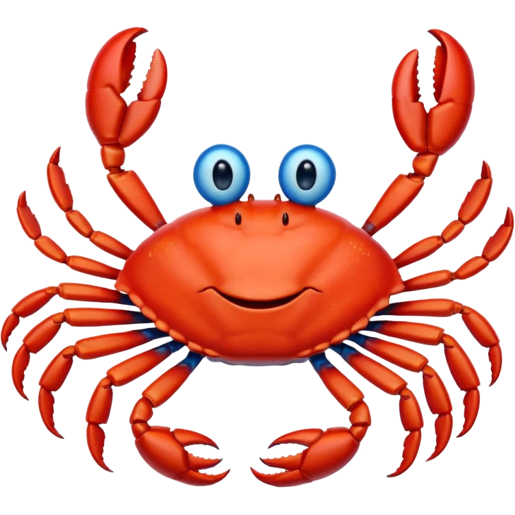 red crab and blue sprut are friends emoji