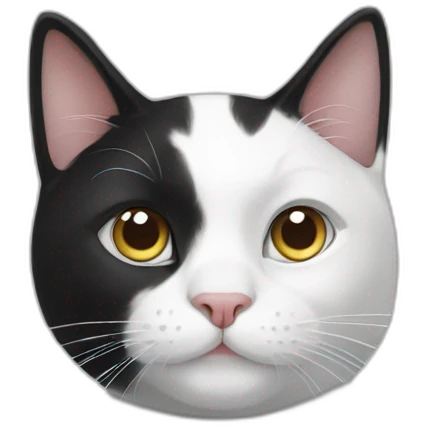 Black & White cat emoji