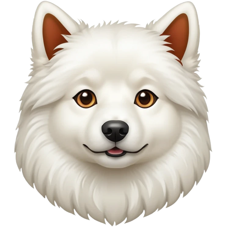  white Chinese native dog emoji