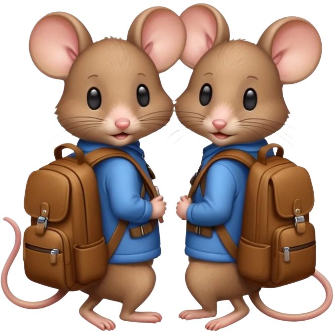 mice with backpacks emoji