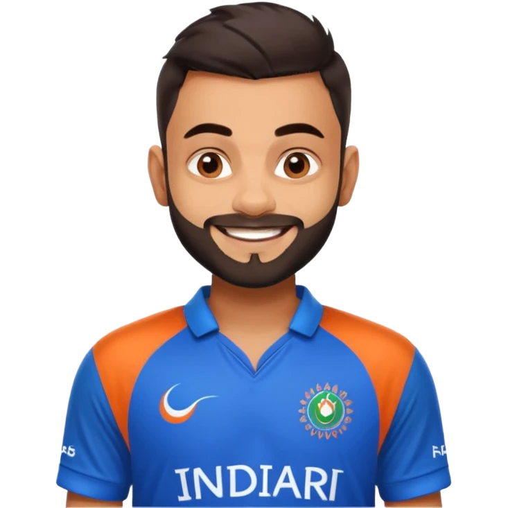 Virat in indian jersey emoji