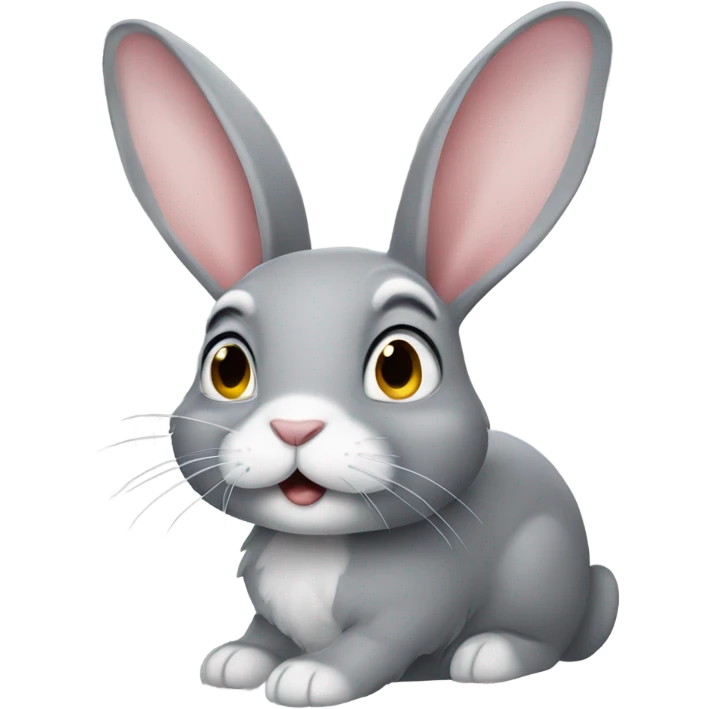 Grey rabbit called ettore emoji