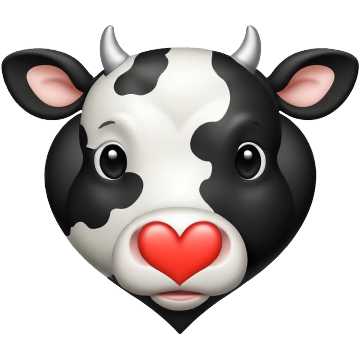cow print heart emoji