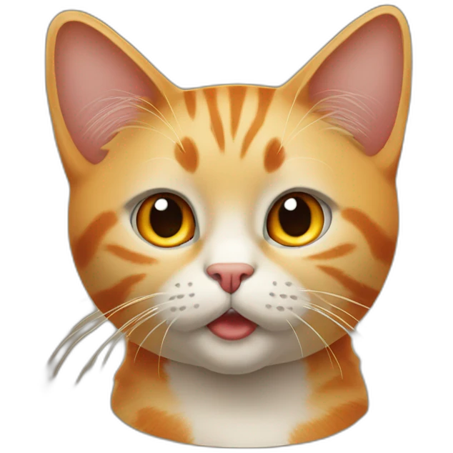 Back with orange dors cat emoji
