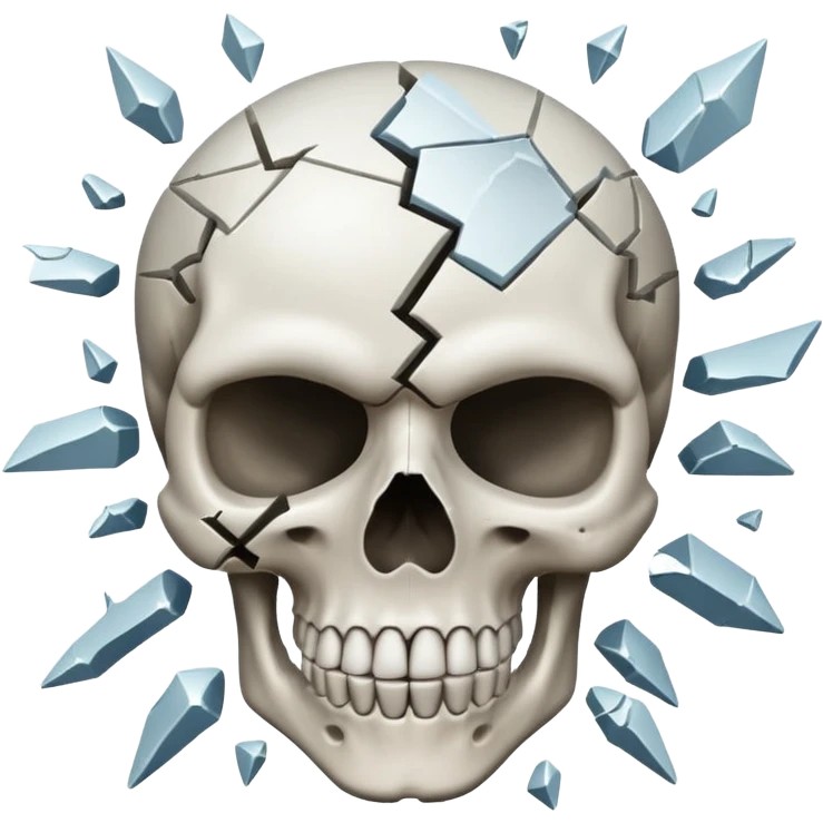 Skull with head explode emoji