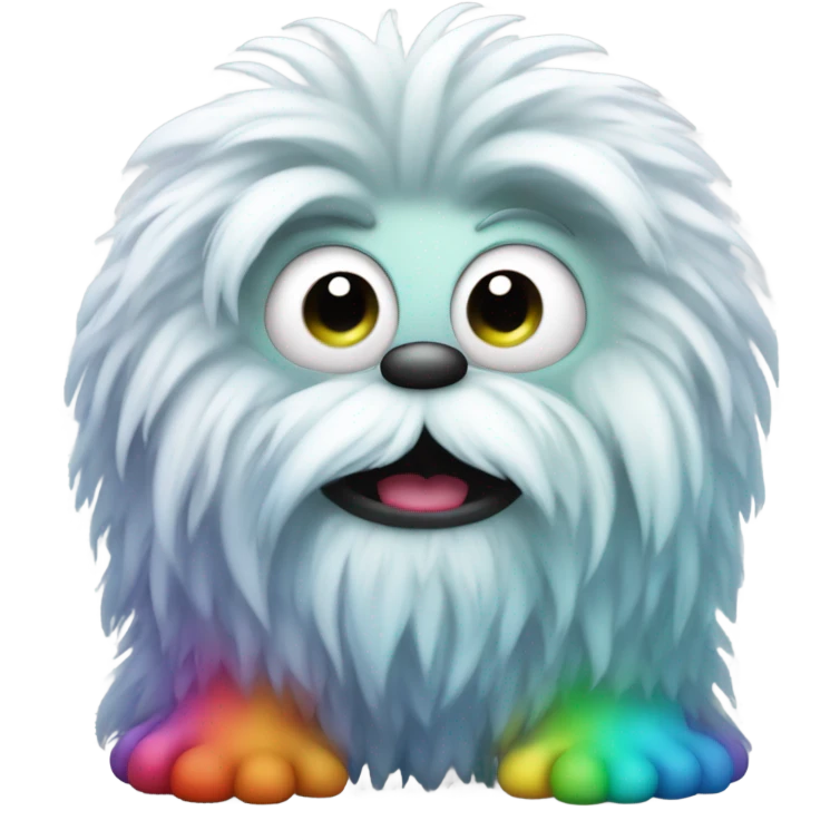 A rainbow yeti poop emoji emoji