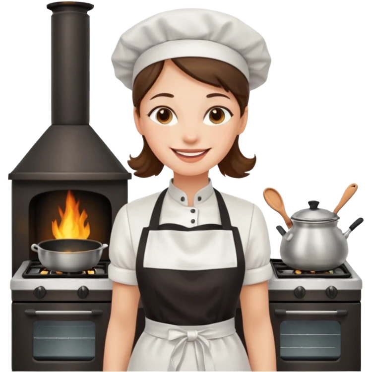 woman near the stove emoji