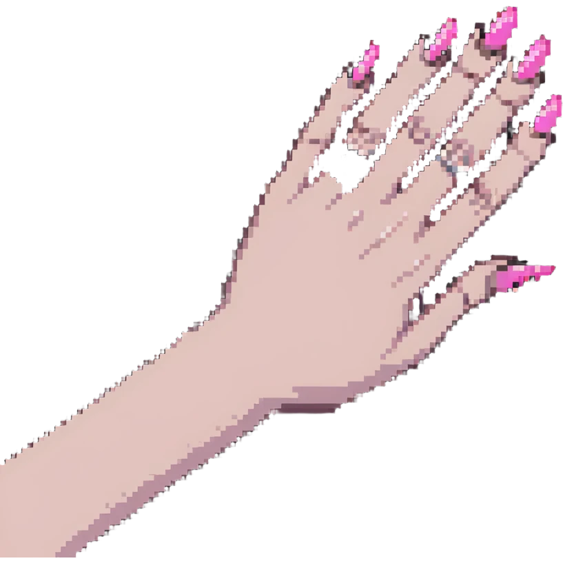 hand with pink gothic nails emoji
