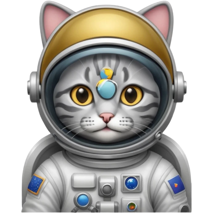 grey cat Astronaut emoji