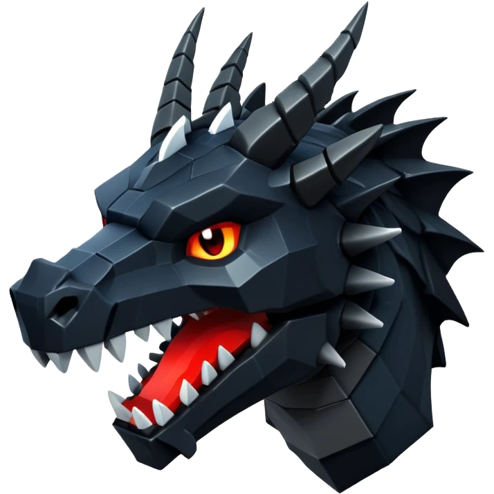 Minecraft black dragon head emoji