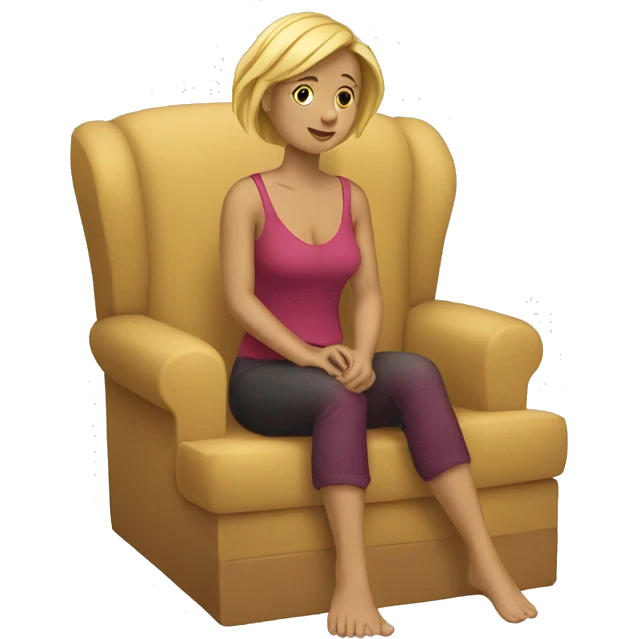 Women sit on befallow emoji