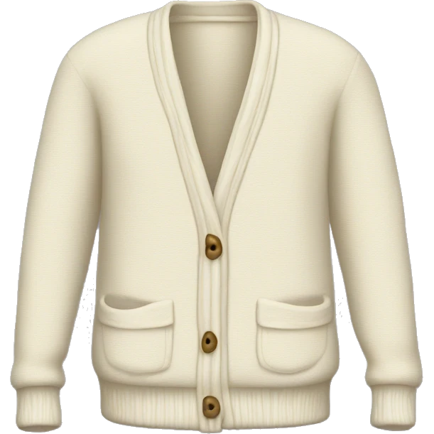 Cream cardigan emoji