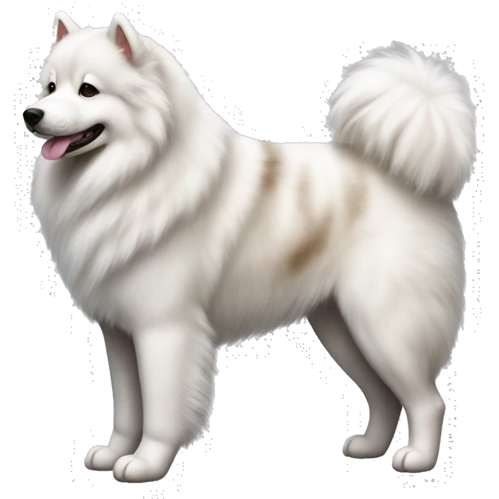Brindle Samoyed with brindle fur emoji