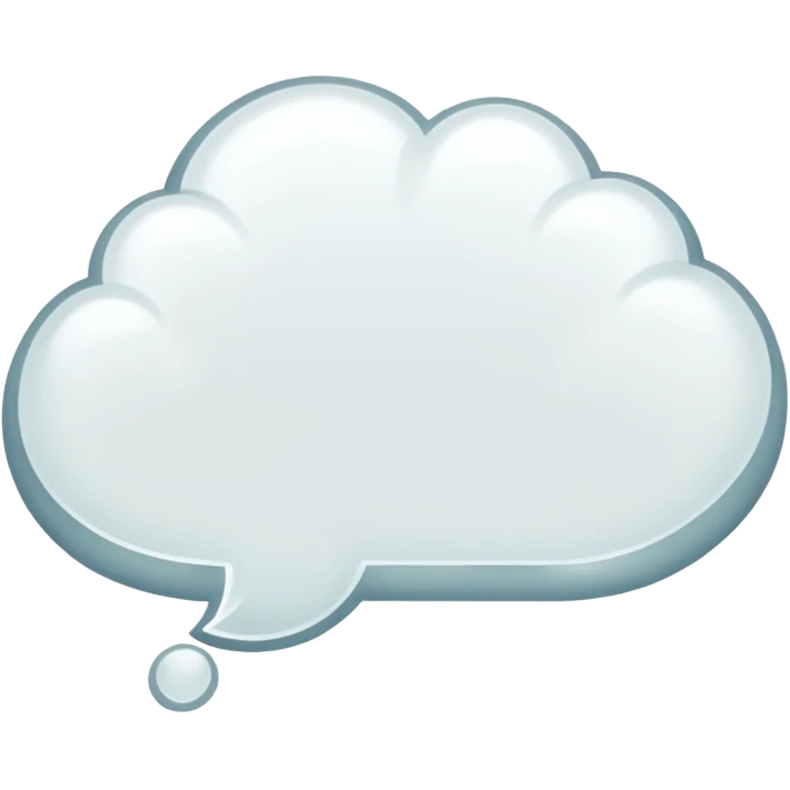comic-style thought bubble, soft edges, no text emoji