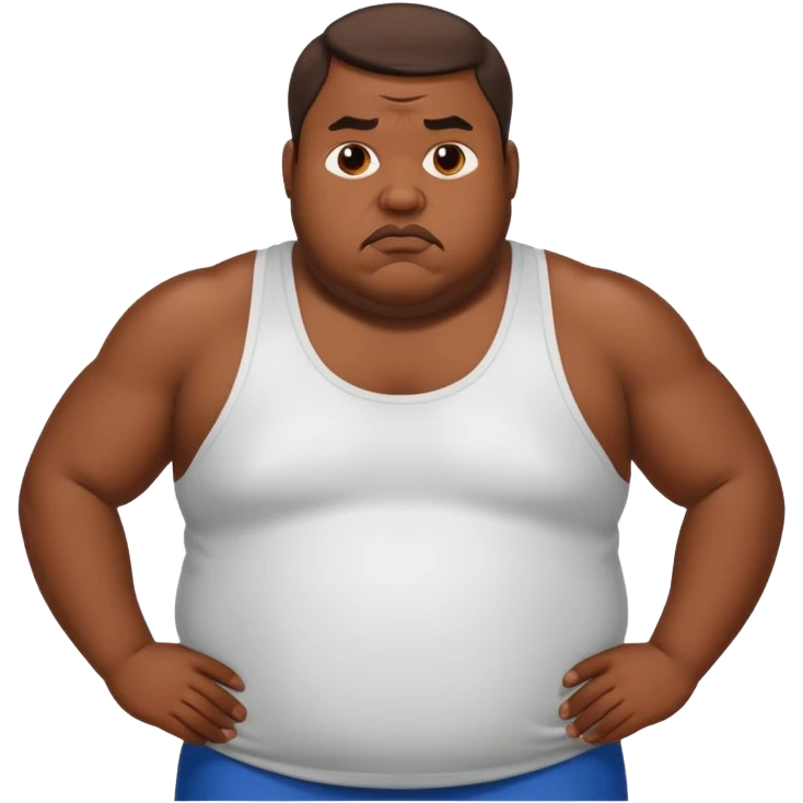 a fat man work out emoji
