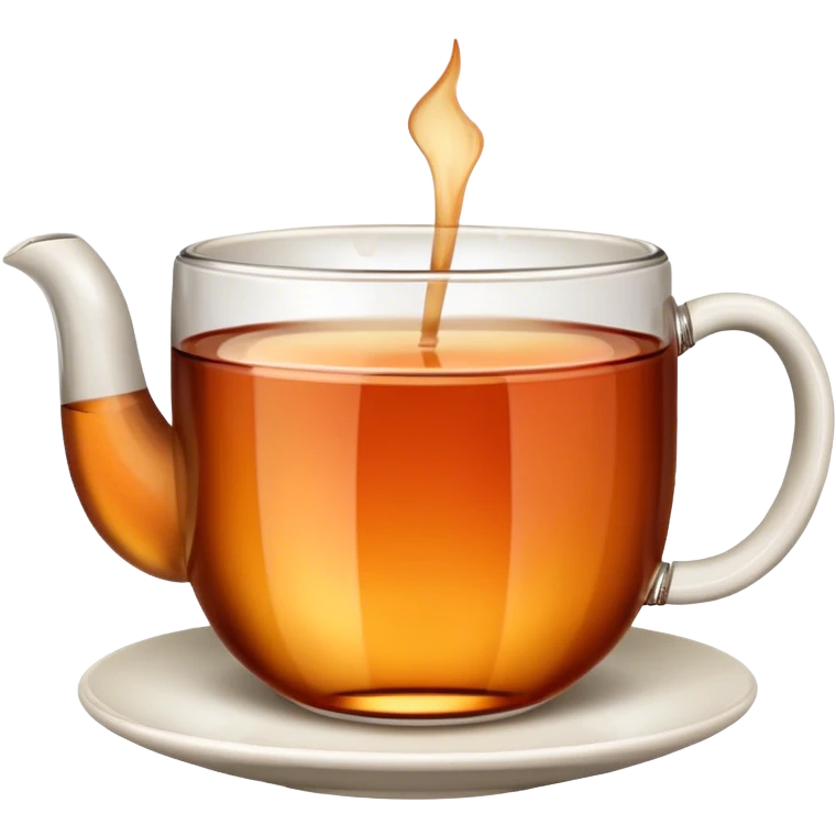 cup of tea with a peach tea  emoji