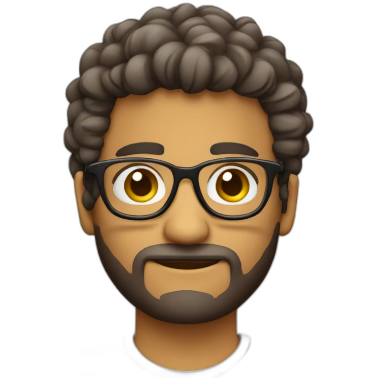 Hombre pelo blanco con gafas emoji