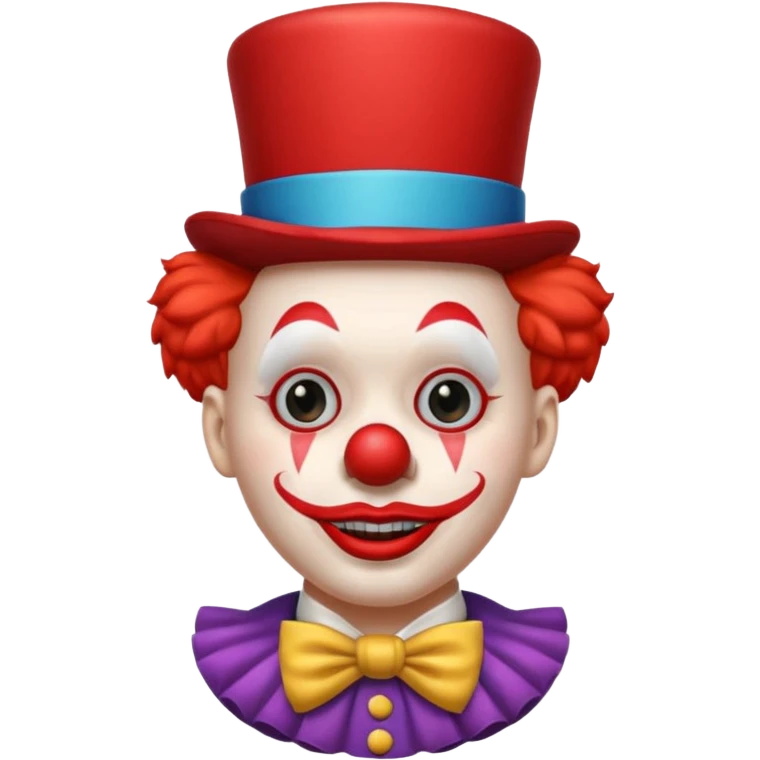 Clown with mini top hat emoji