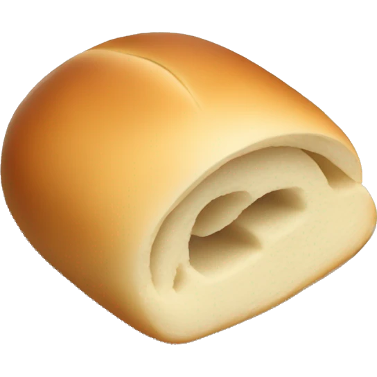 dinner roll with no face  emoji