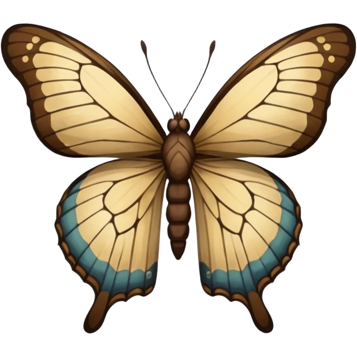 Dead butterfly with wings and the body seperate  emoji