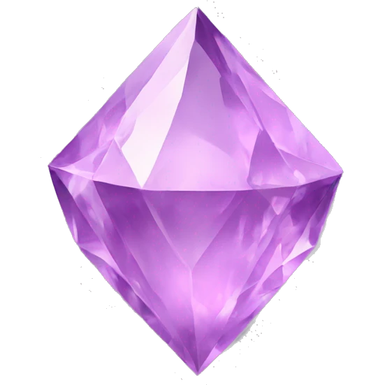 A pinkish-purple crystal. emoji