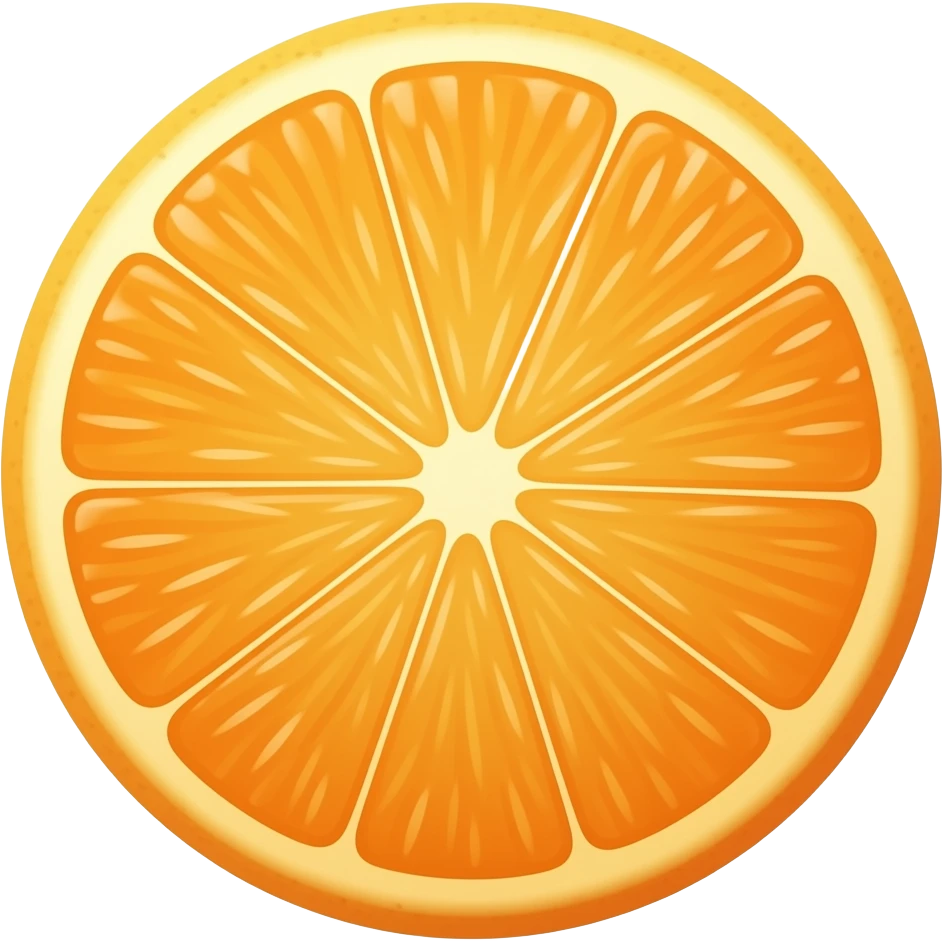 Realistic orange slices emoji