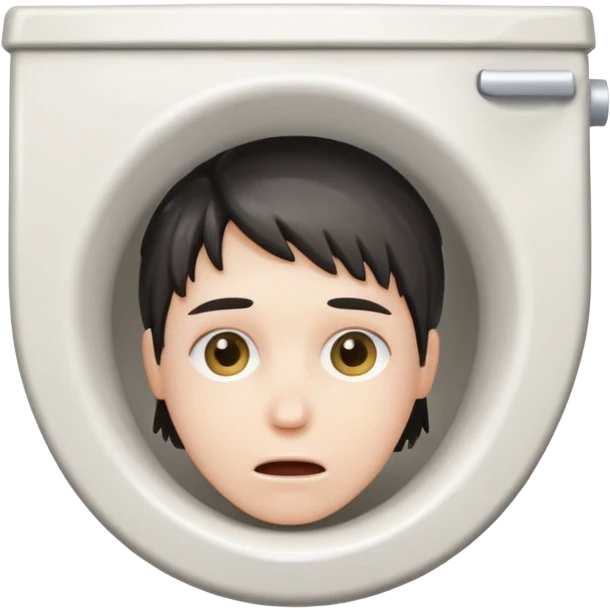 Head coming out of toilet emoji