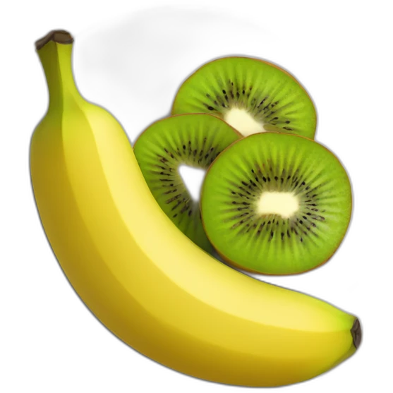 Banane avec kiwis emoji