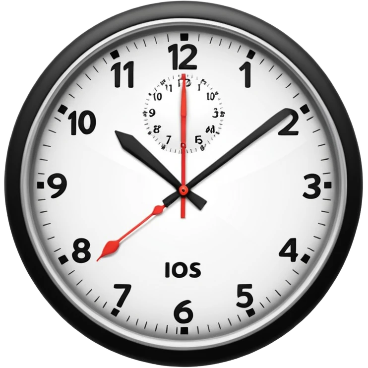 horloge avec la petite aiguille sur le 6 et la grande sur le 3 emoji