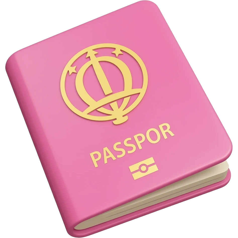 Pink passport emoji