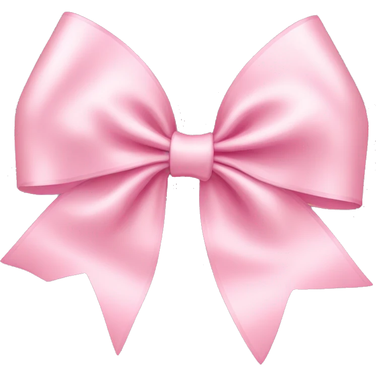 light pink ribbon bow emoji