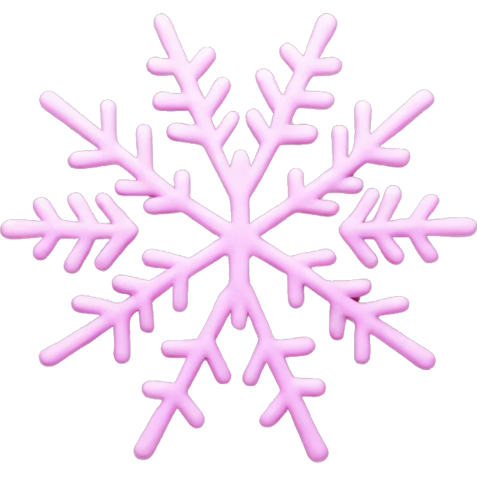 Pink snowflake emoji