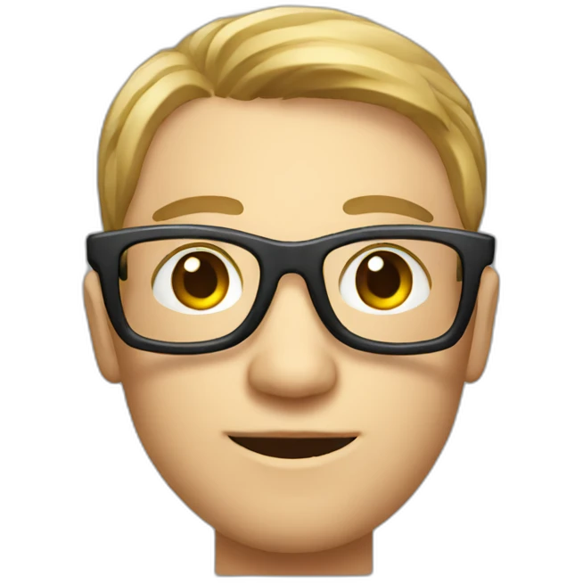 British Computer technician with glasses emoji